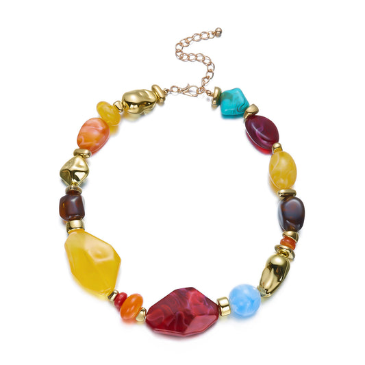 Collar colores piedras grandes