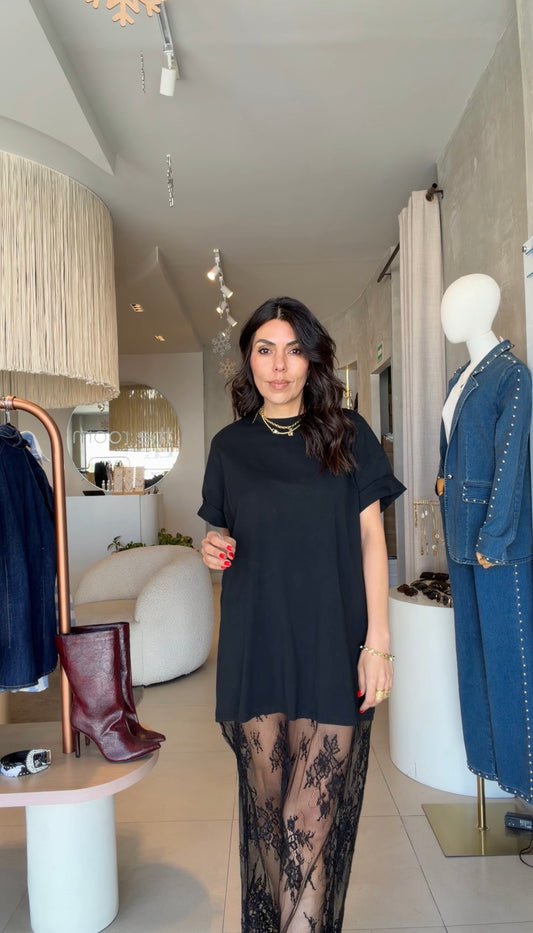 Pre order Maxi dress encaje negro