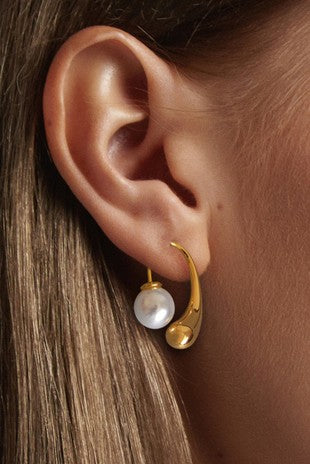 Aretes gota y perla