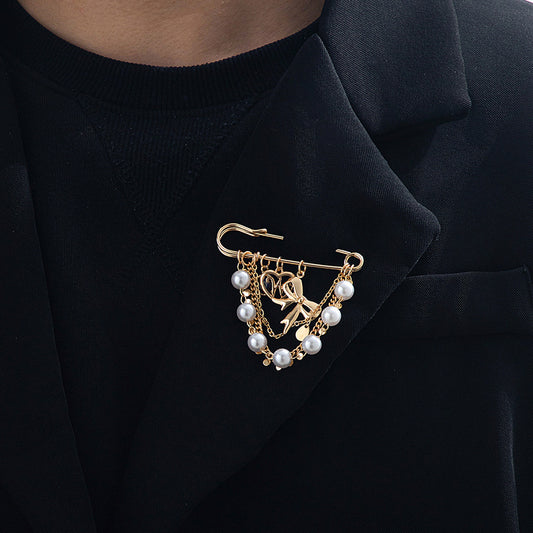 Pin segurito con perlas