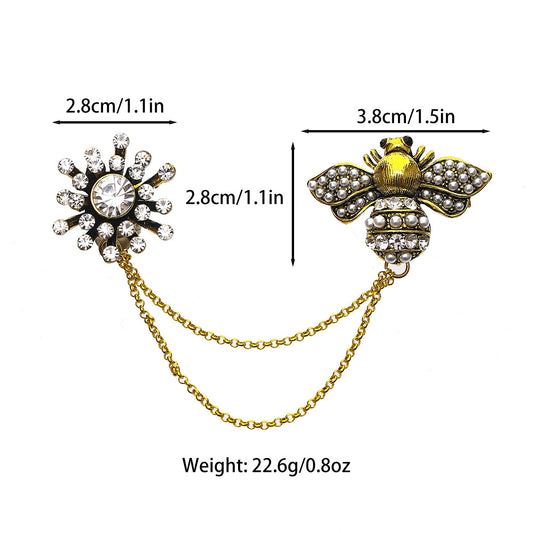 Pin abeja blanco