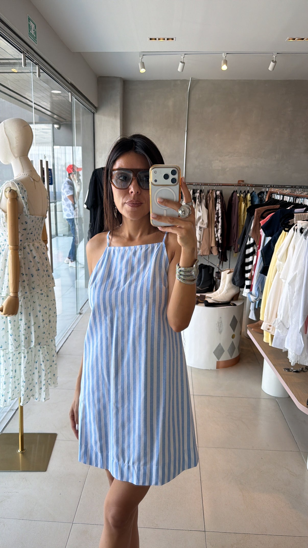 Vestido corto rayas