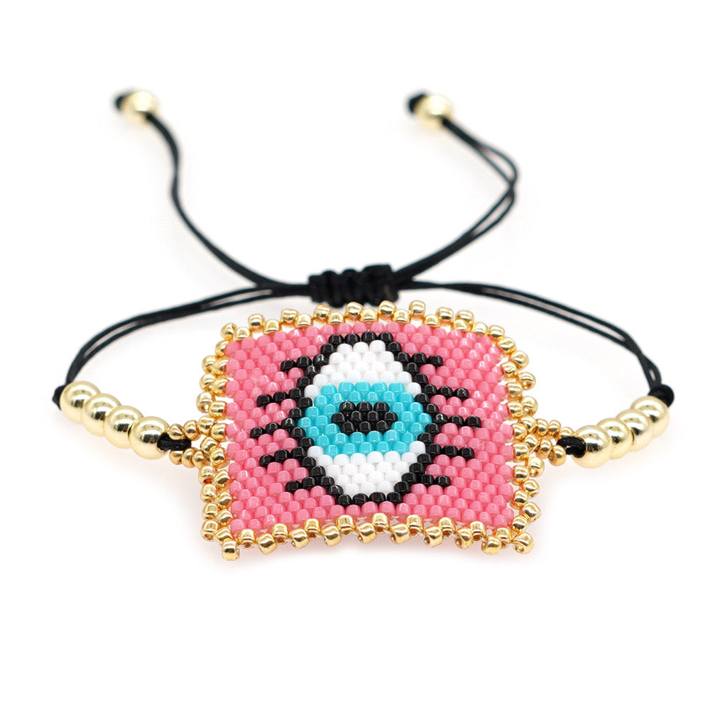 Pulsera ojo rosa