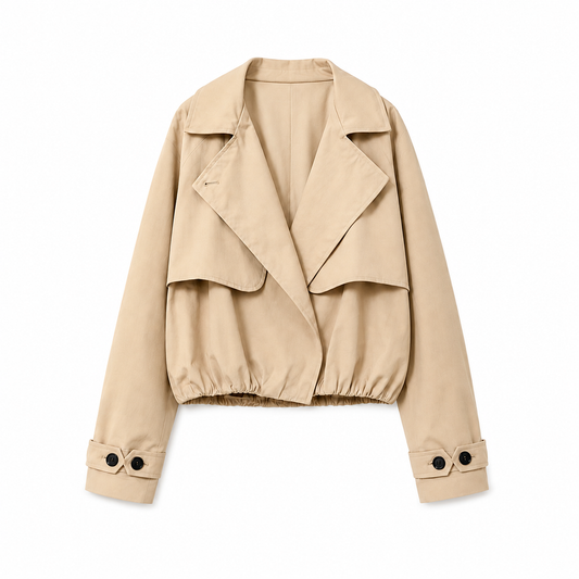 Pre order Gabardina corta beige