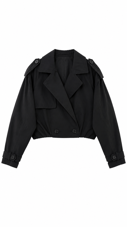 Pre order Gabardina corta negra
