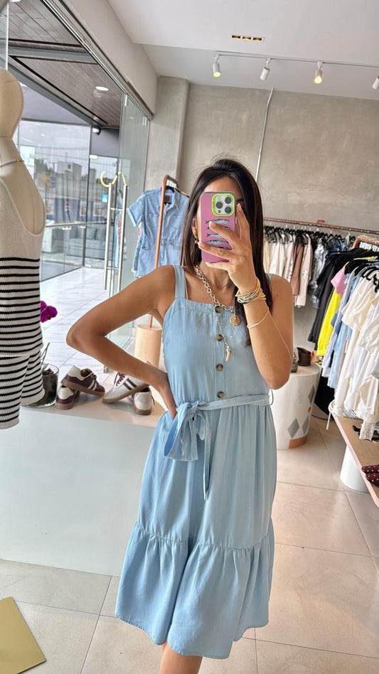 Vestido denim tirantes