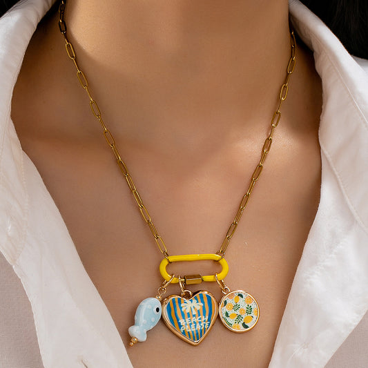 Collar corazon beach
