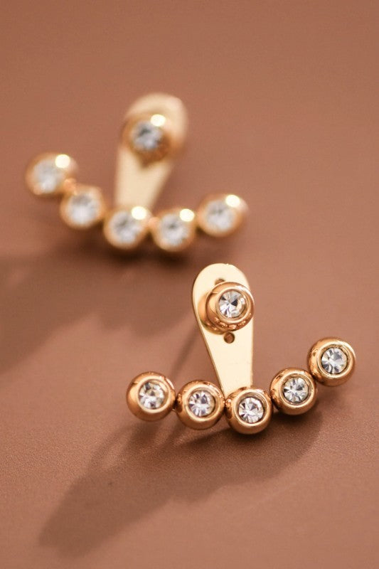 Aretes fila piedritas