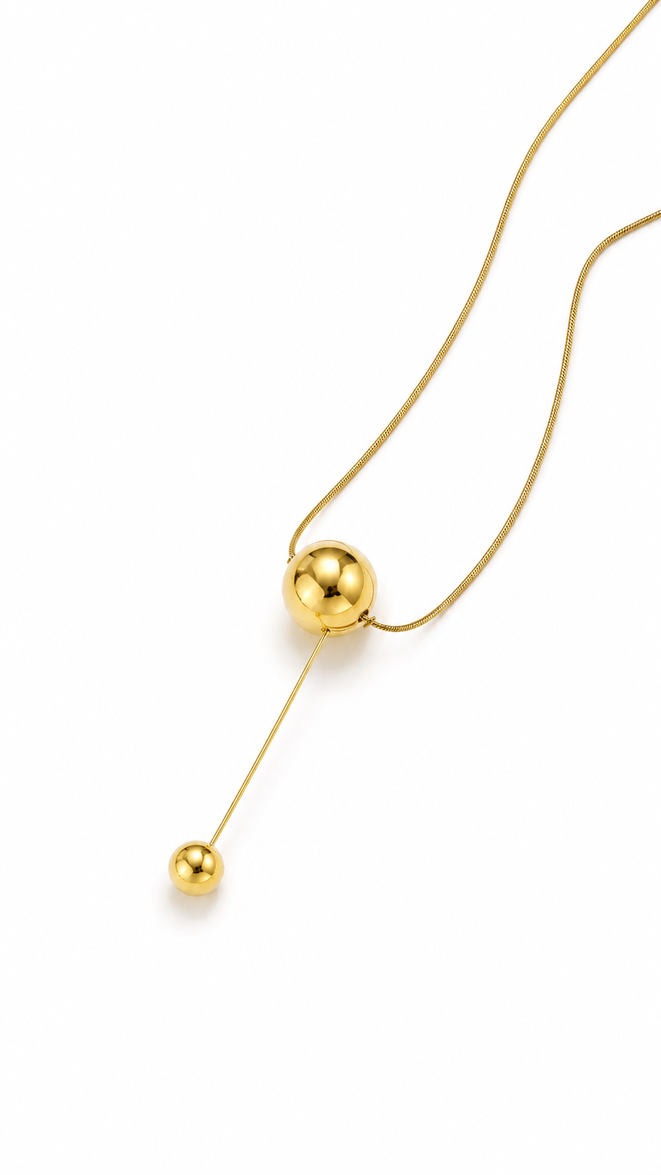 Collar dorado bolitas