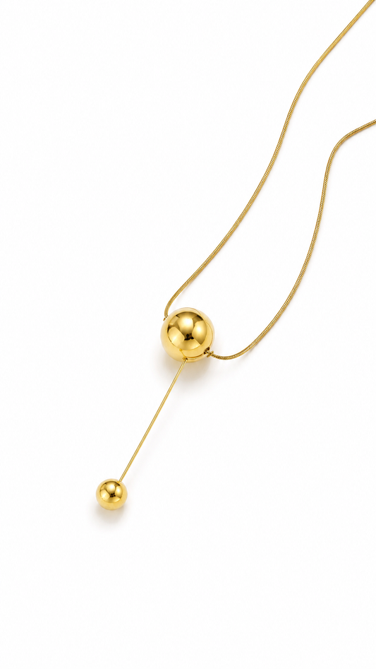 Collar dorado bolitas