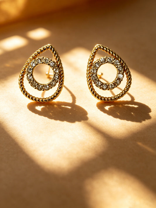 Aretes gota brillos