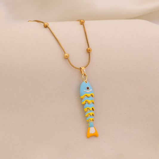Collar pez azul