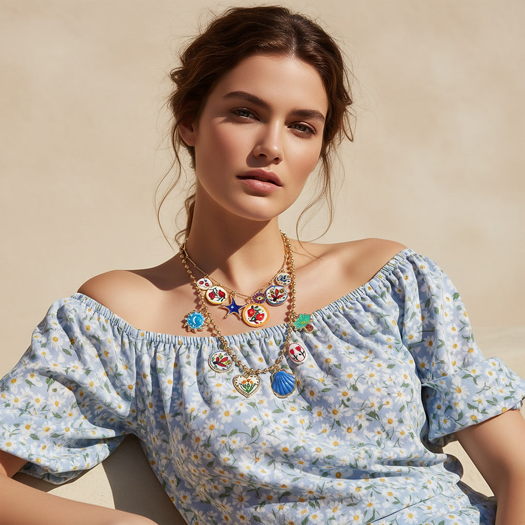Maxi collar charms colores
