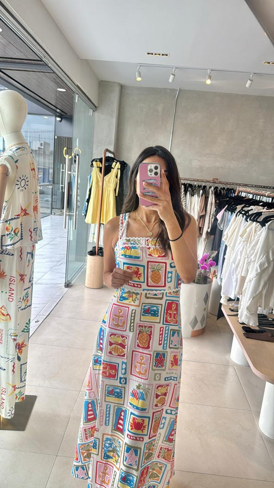 Maxi vestido mar