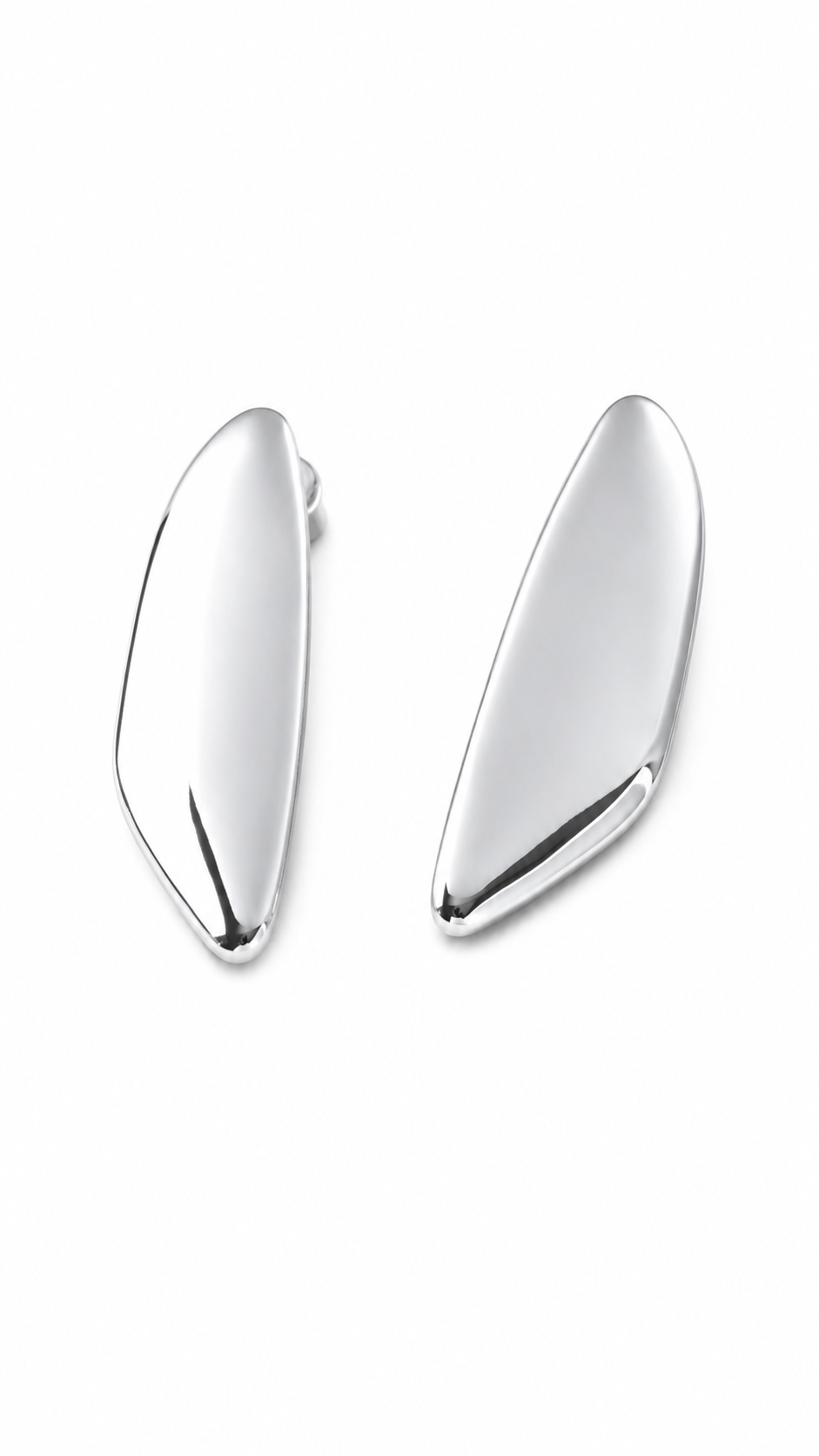 Aretes plateados geométrico