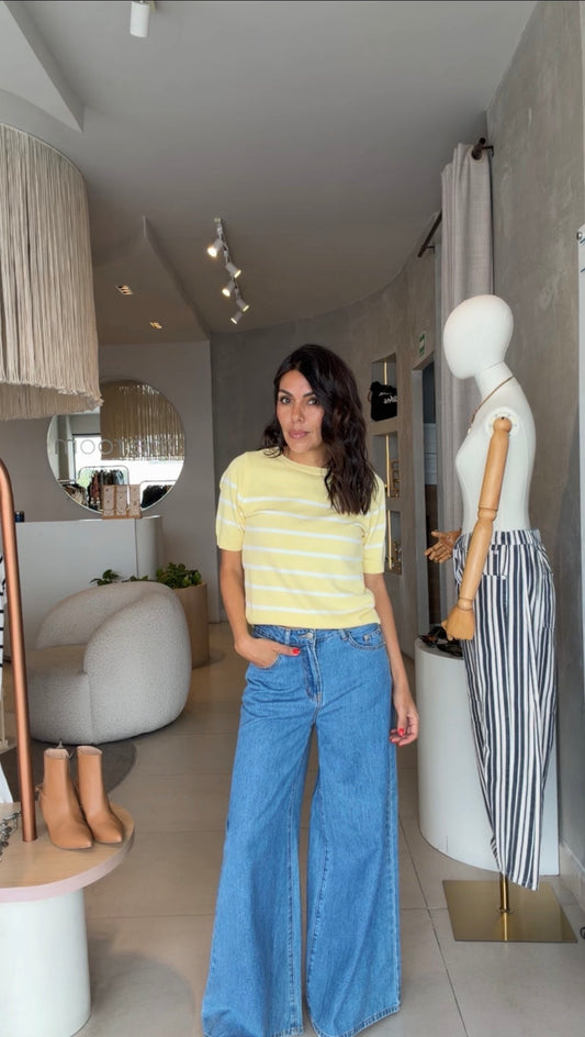Blusa amarilla rayas