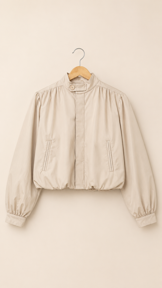 Trench coat beige manga globo
