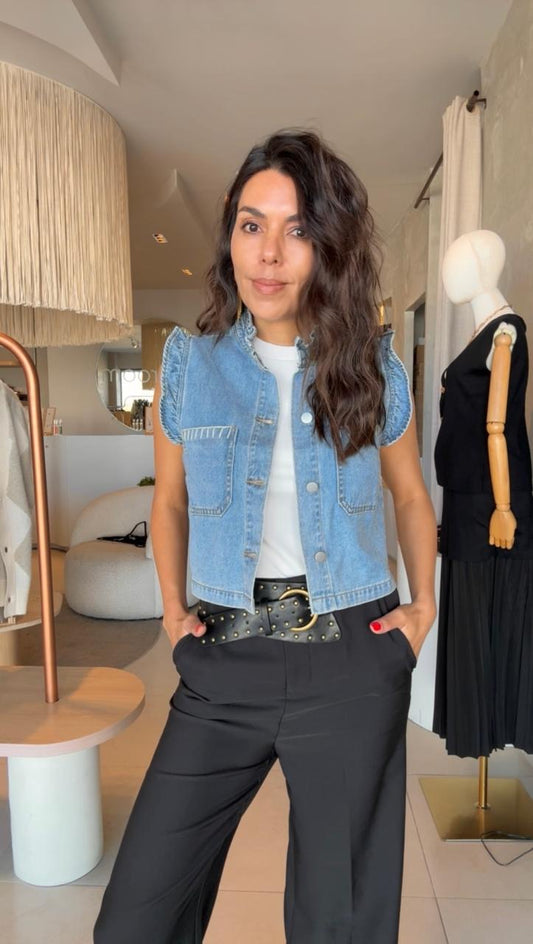 Chaleco olanes denim