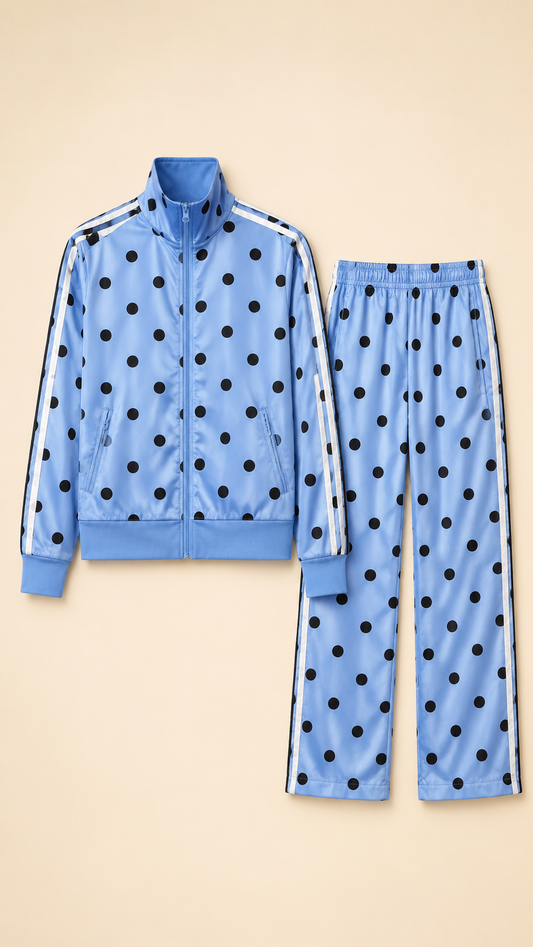 Set azul polka dots