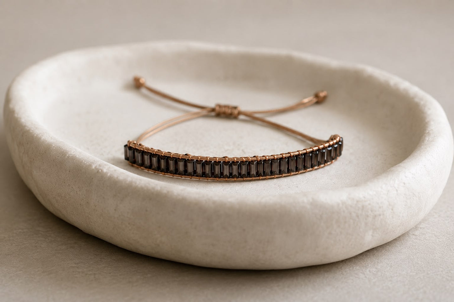 Pulsera zirconia gris oxford ajustable