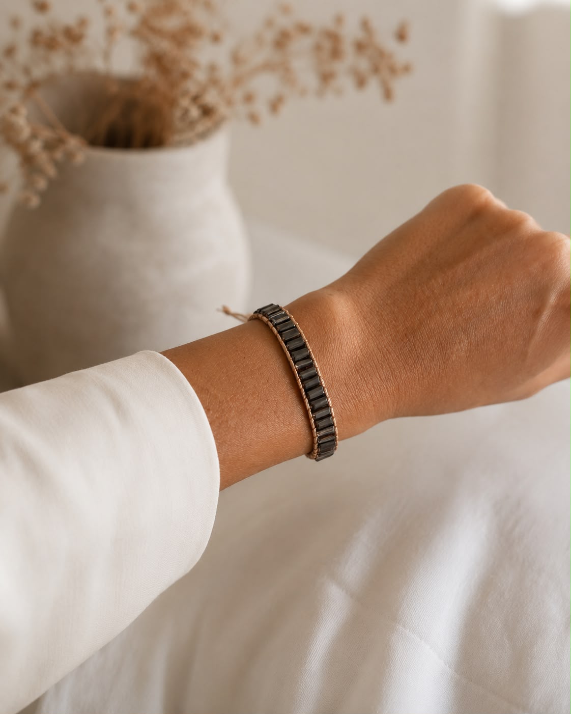 Pulsera zirconia azul ajustable