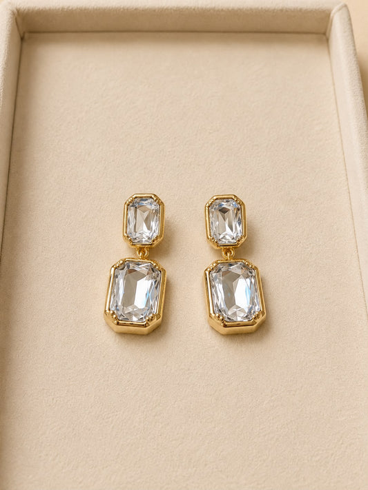 Aretes cristal doble