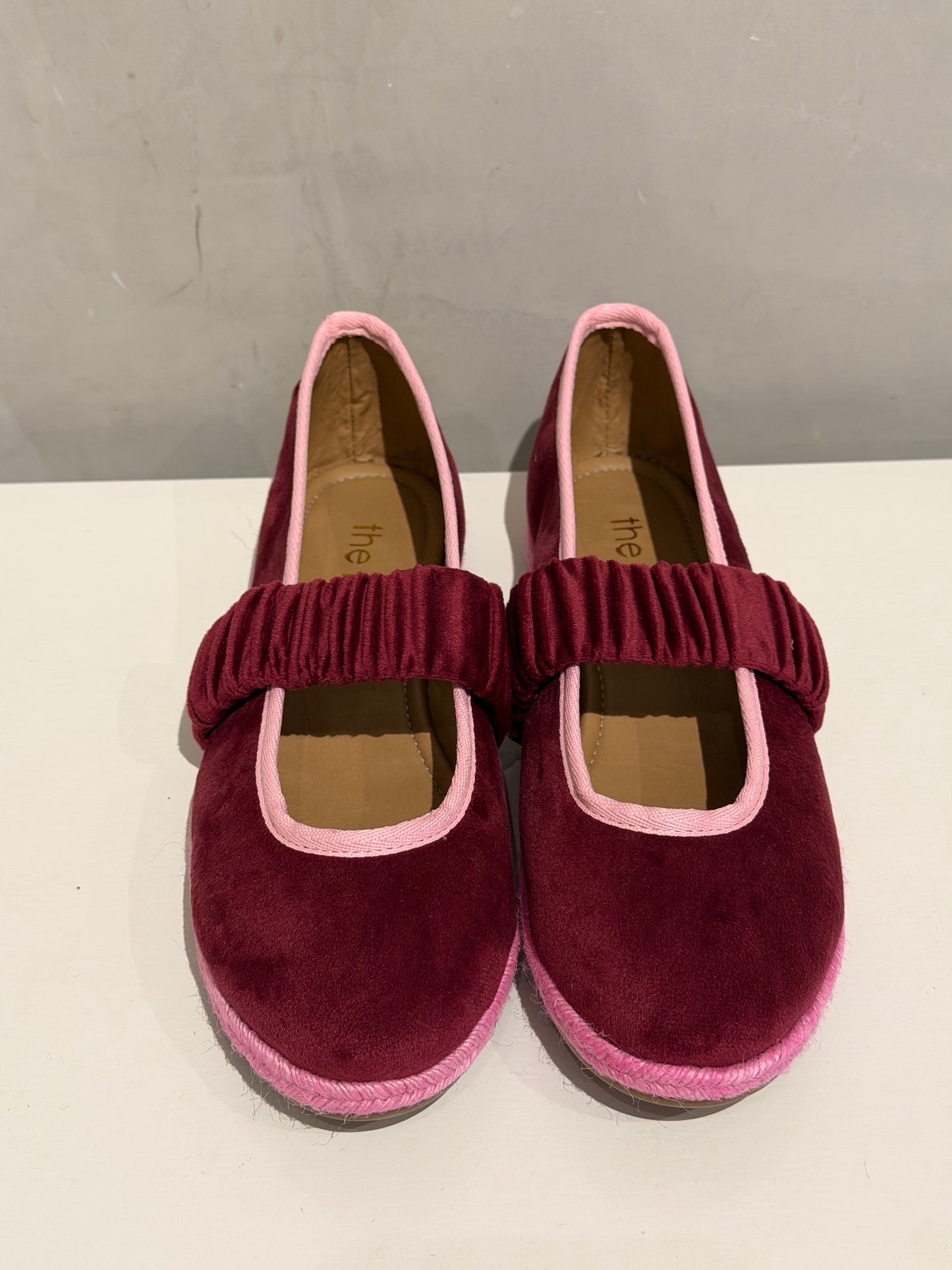 Flats magenta terciopelo