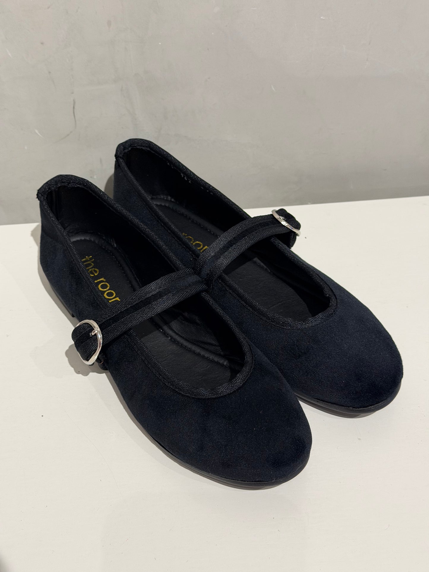 Flats negros terciopelo