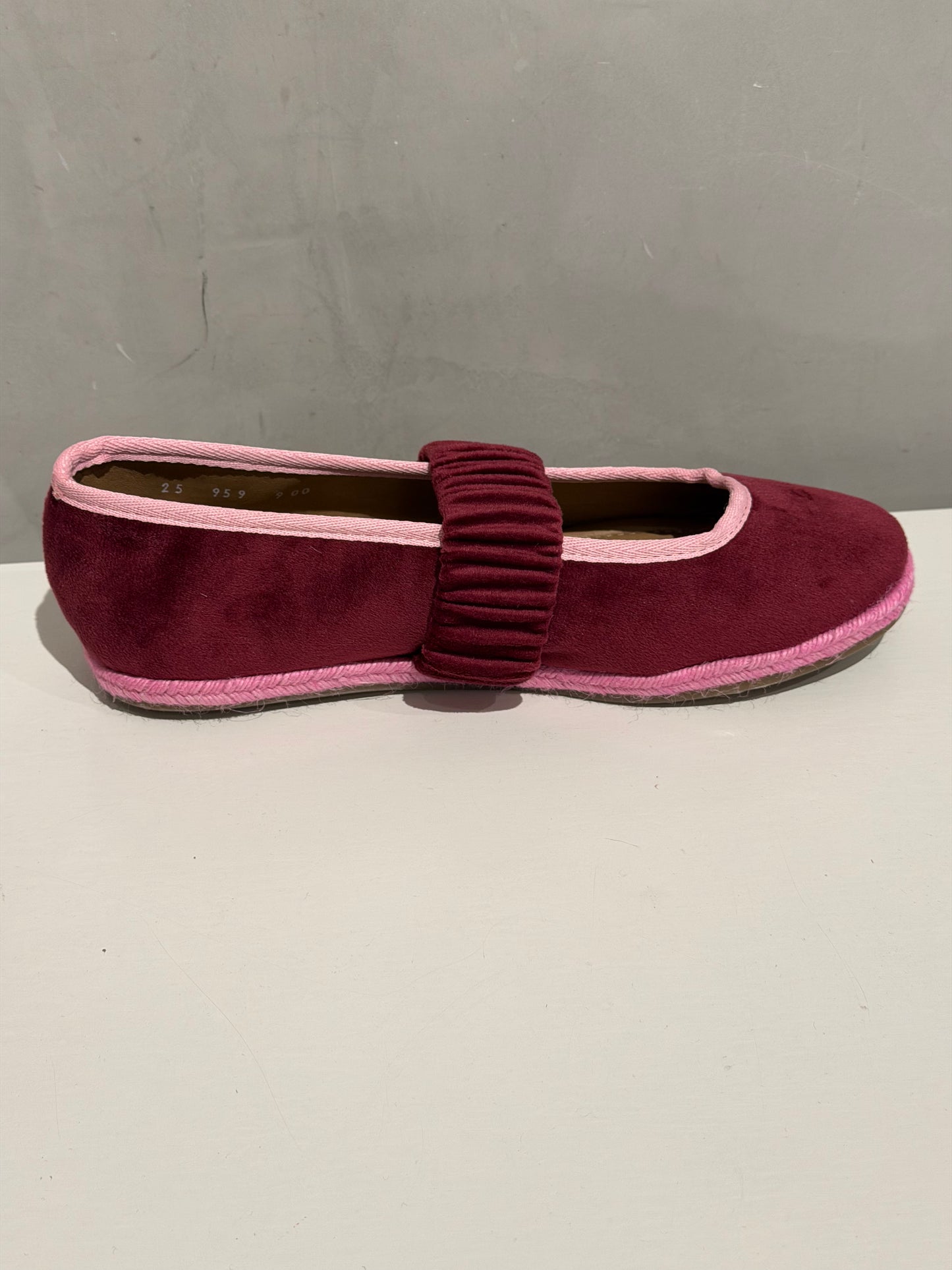 Flats magenta terciopelo