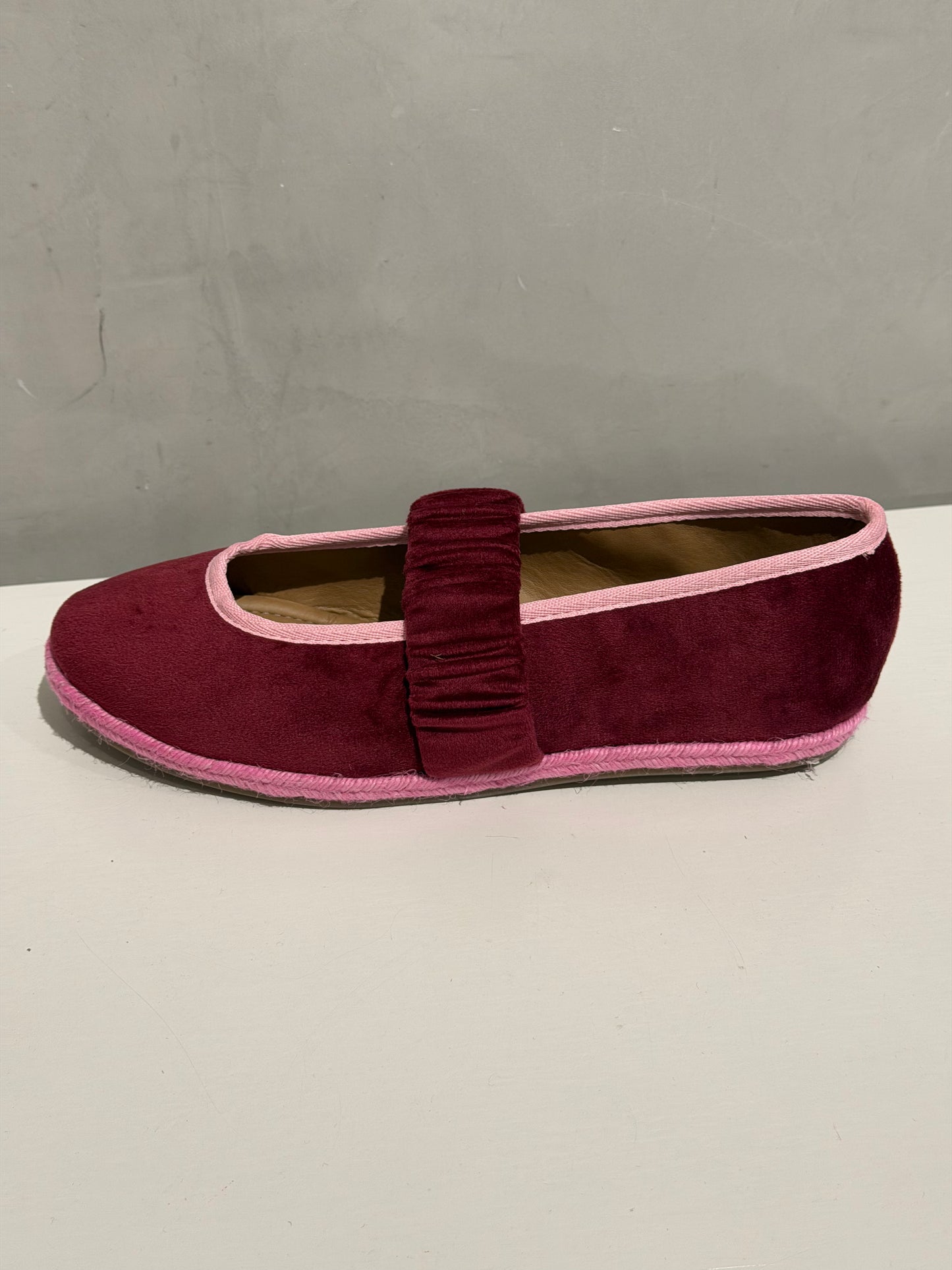 Flats magenta terciopelo