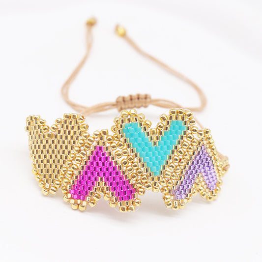 Pulsera corazones miyuki