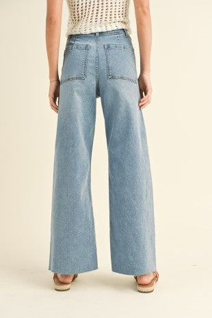 Jeans straight wide leg