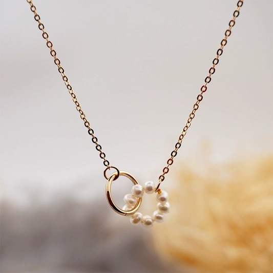 Collar aro perlitas