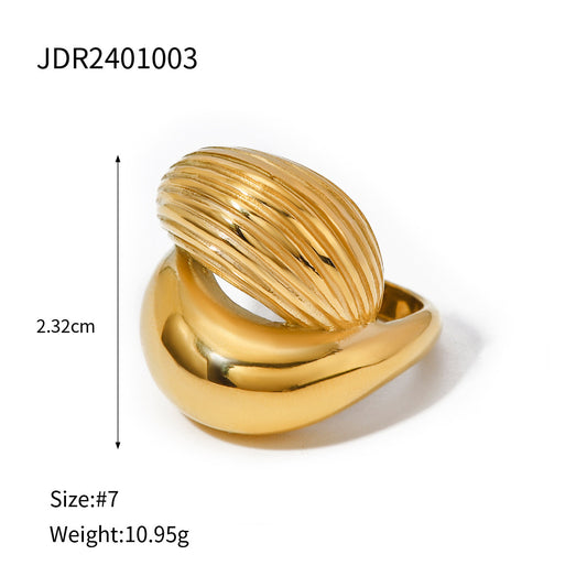 Anillo dorado chunky