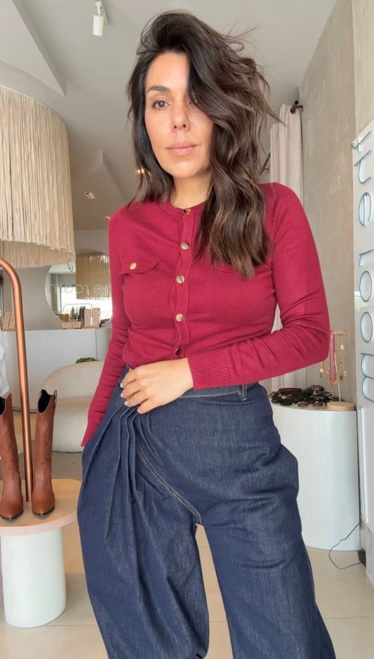 Suéter vino botones