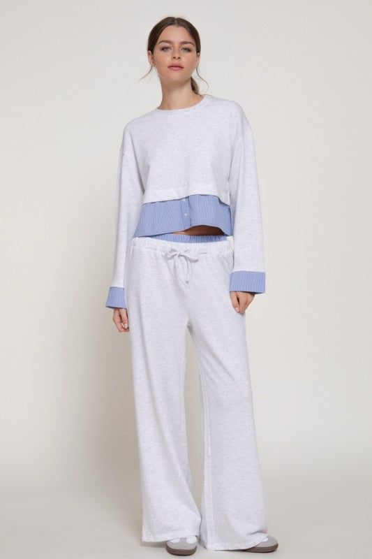 Set gris con azul