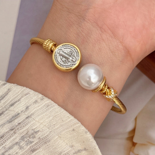 Pulsera San Benito con perla