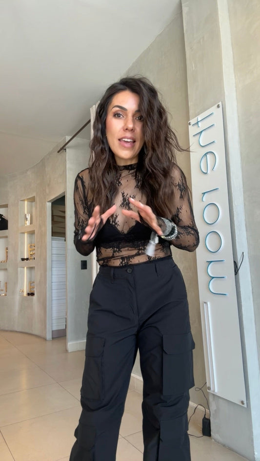 Blusa negra encaje