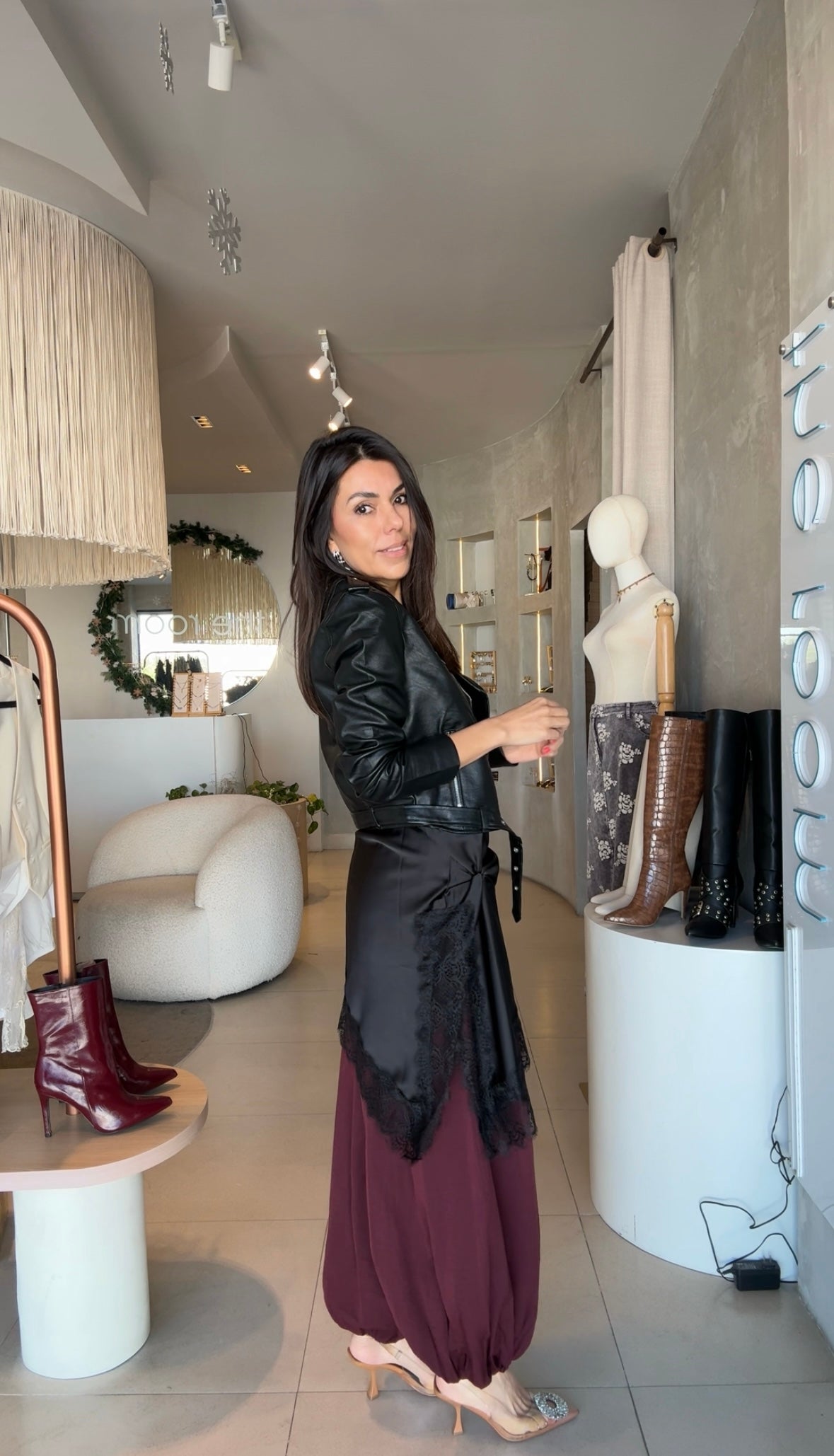 Pantalón ballon vino