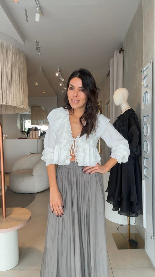 Blusa blanca olanes