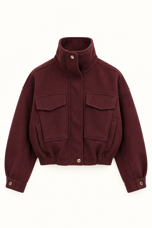 Pre order Chamarra bomber vino