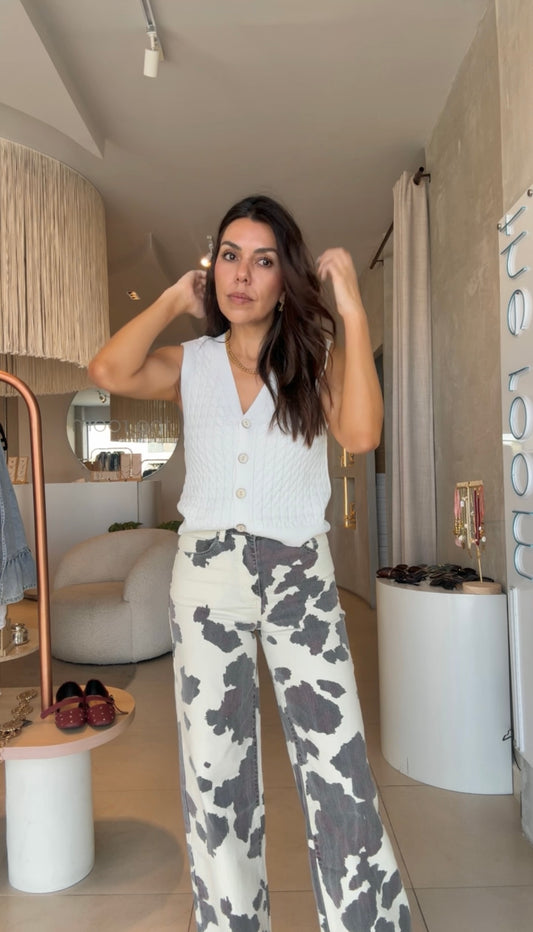 Pantalón print vaca