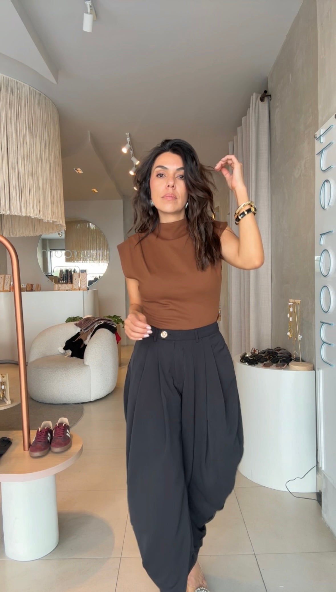 Pantalón balloon negro