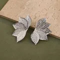 Aretes plata hojas