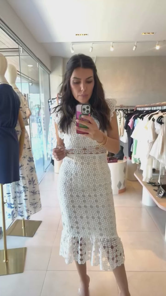 Vestido crochet blanco