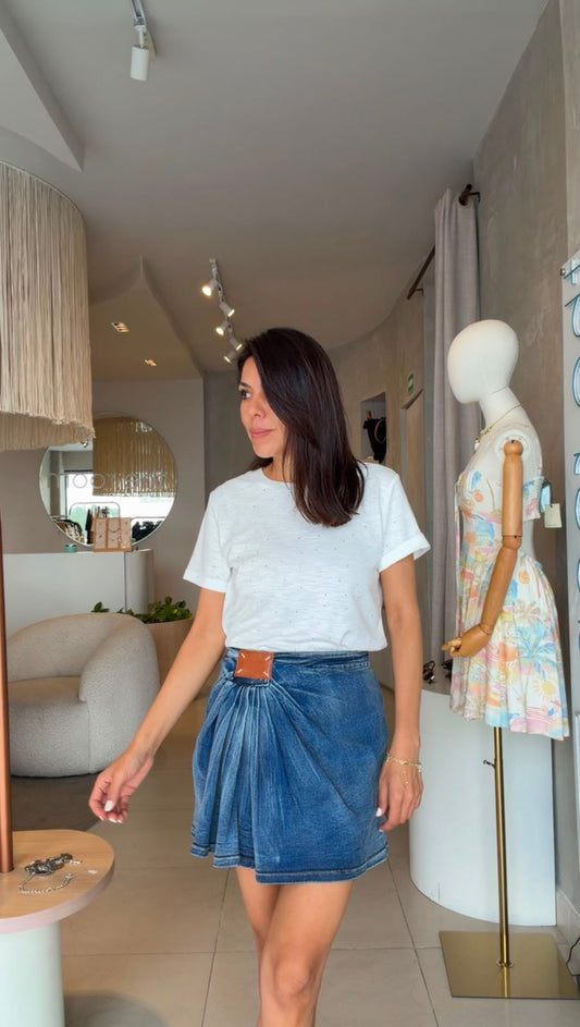 Mini falda denim